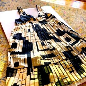 EYESHADOW BLACK WHITE MINI DRESS BRAT GIRL SUMMER Sleeveless Empire Wai…